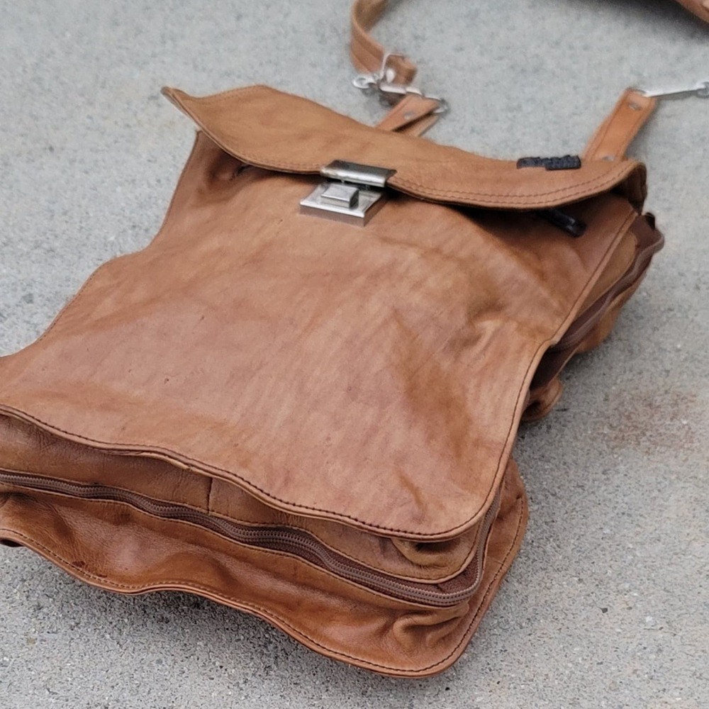 Vtg Karla Bolsas Leather Duffle Crossbody Bag Combo - Picture 9 of 12